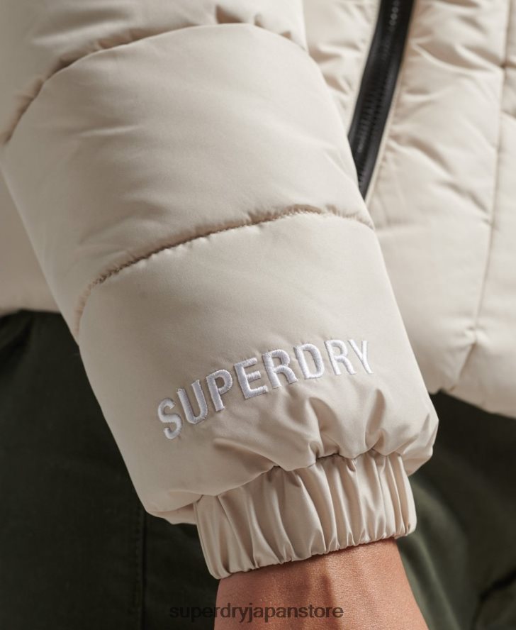 フード付きスピリットスポーツダウンジャケット 女性 Superdry 衣類 ベージュ 2J62PZ3725
