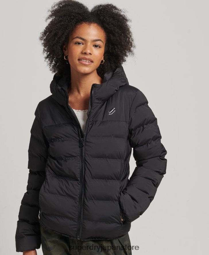 ヒートシールパッド入りジャケット 女性 Superdry 衣類 黒 2J62PZ3726