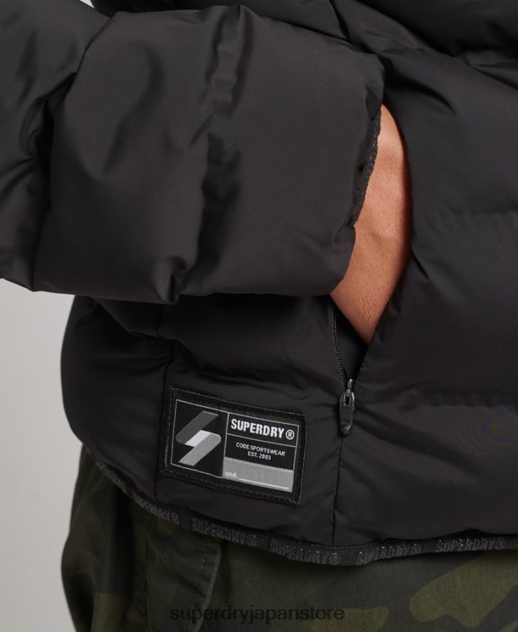 ヒートシールパッド入りジャケット 女性 Superdry 衣類 黒 2J62PZ3726