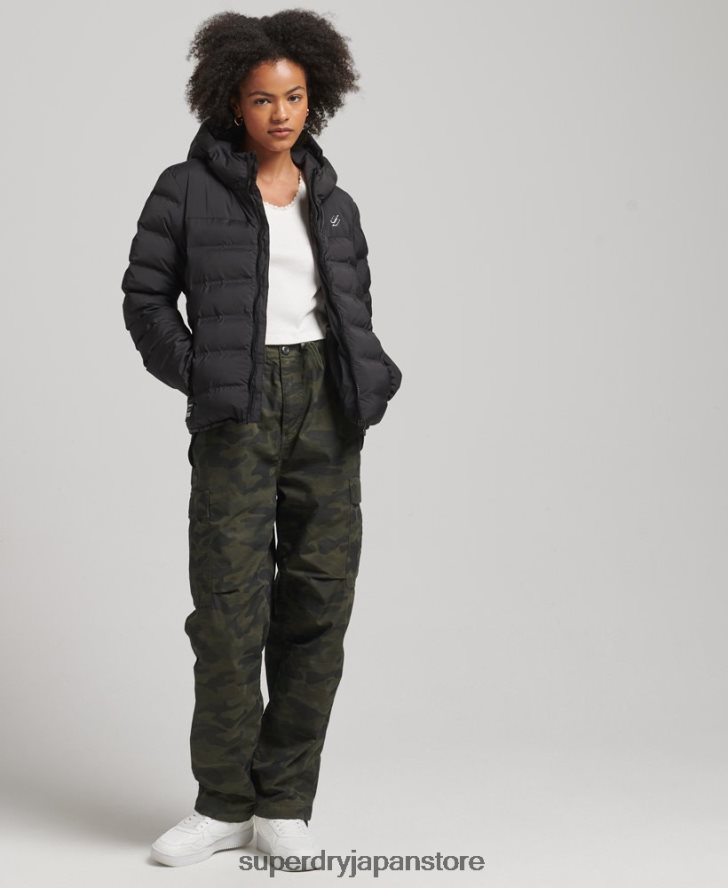 ヒートシールパッド入りジャケット 女性 Superdry 衣類 黒 2J62PZ3726
