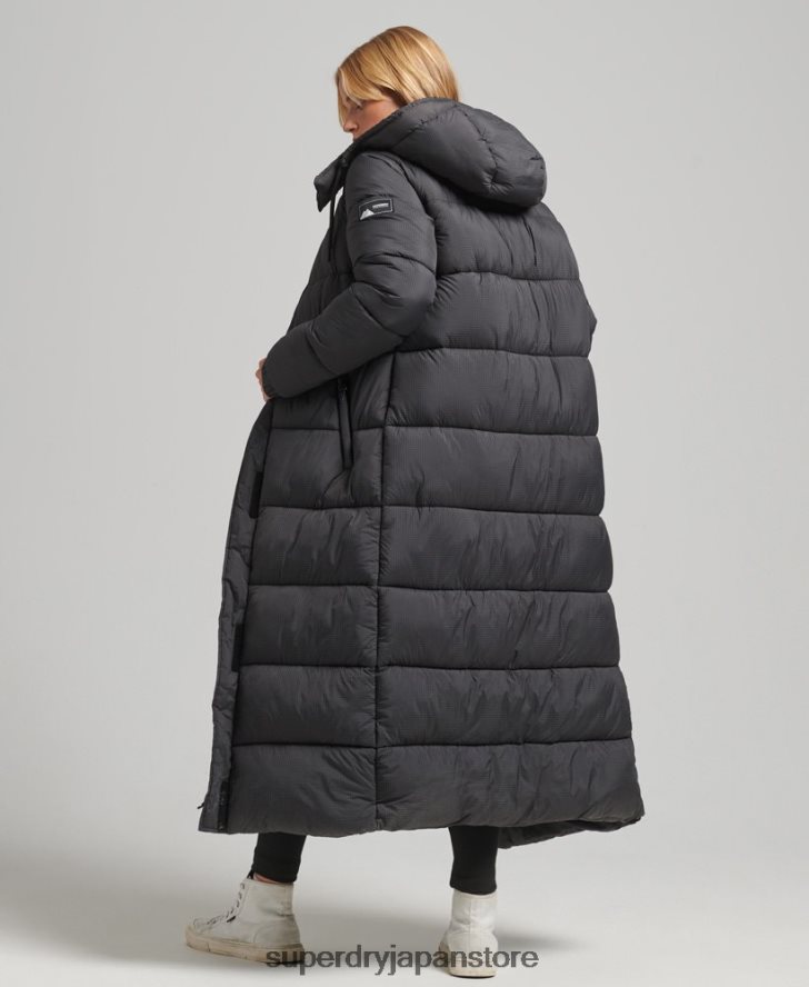 リップストップ延縄パファージャケット 女性 Superdry 衣類 黒 2J62PZ3729