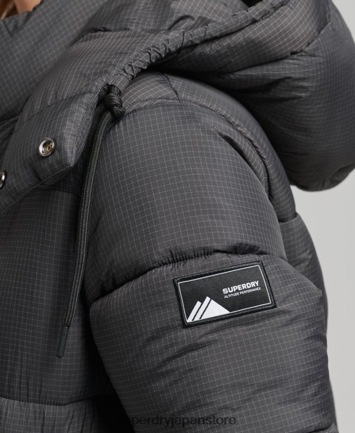 リップストップ延縄パファージャケット 女性 Superdry 衣類 黒 2J62PZ3729
