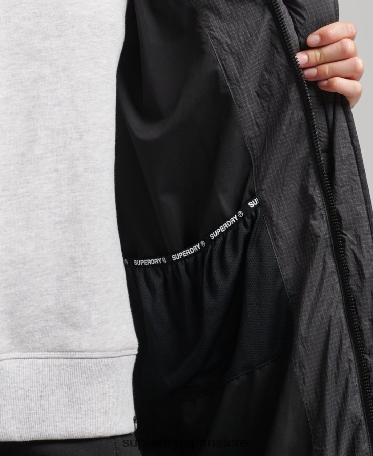 リップストップ延縄パファージャケット 女性 Superdry 衣類 黒 2J62PZ3729