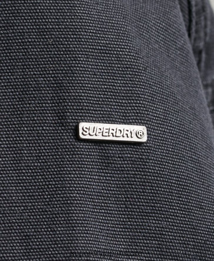 インディークラブ キャンバスジャケット 女性 Superdry 衣類 黒 2J62PZ3733