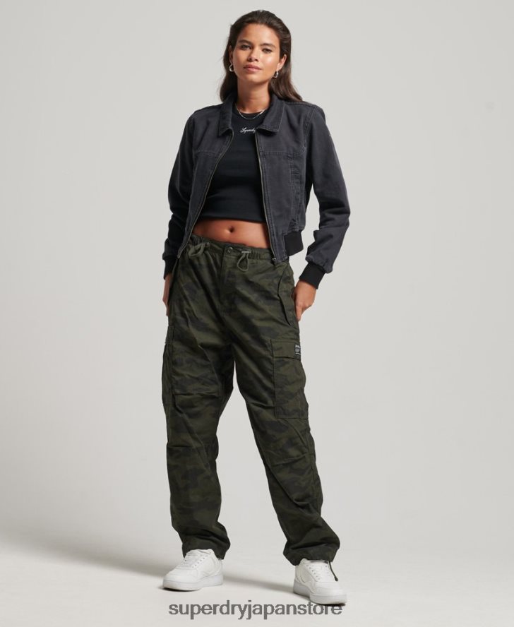インディークラブ キャンバスジャケット 女性 Superdry 衣類 黒 2J62PZ3733