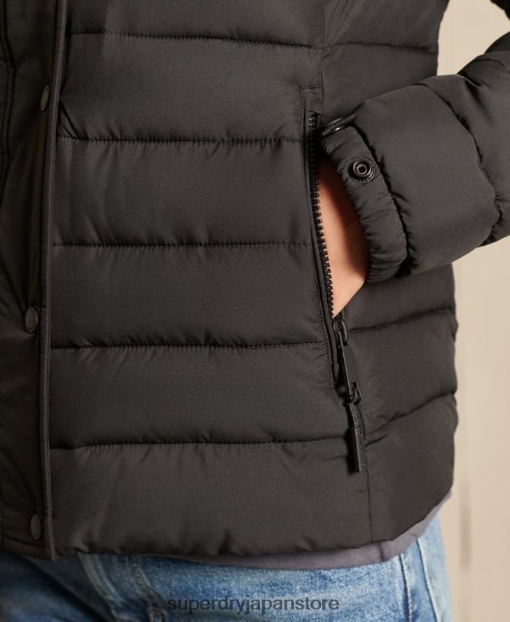 クラシック フェイクファー フジ ジャケット 女性 Superdry 衣類 黒 2J62PZ3741
