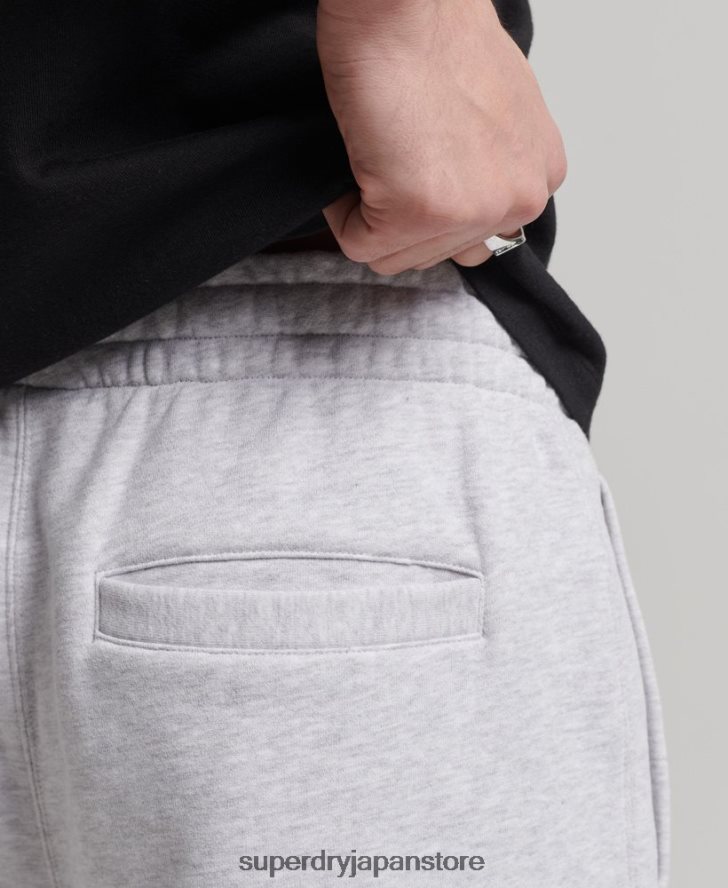 コードアップリケスウェットショーツ 男性 Superdry 衣類 グレー 2J62PZ374
