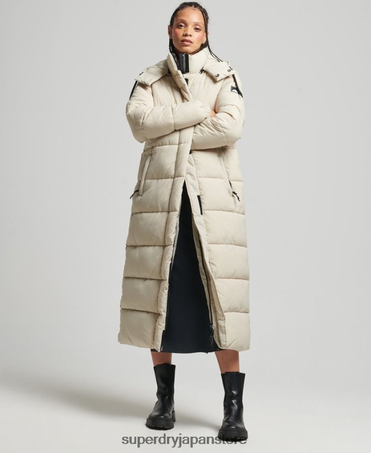 リップストップ延縄パファージャケット 女性 Superdry 衣類 ベージュ 2J62PZ3756