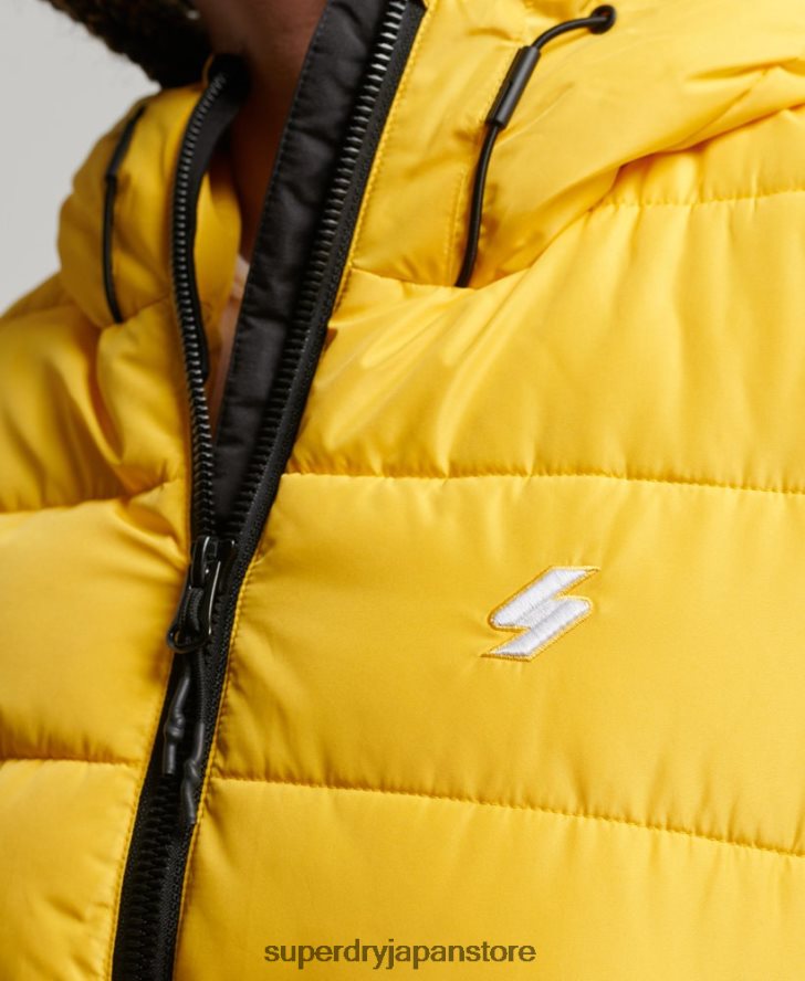 フード付きスピリットスポーツダウンジャケット 女性 Superdry 衣類 黄色 2J62PZ3758