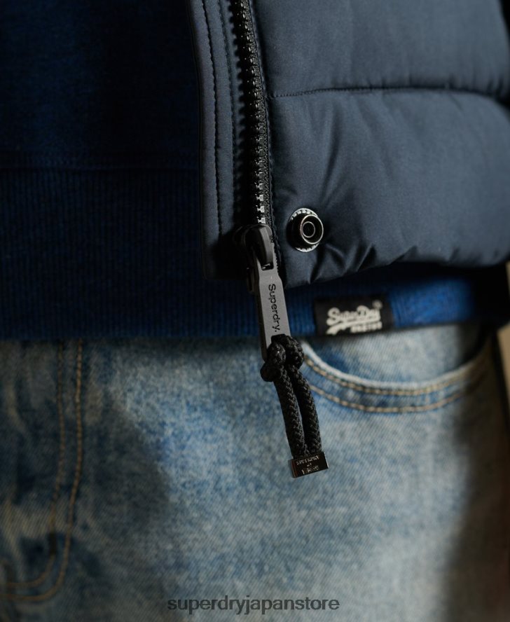 クラシック フェイクファー フジ ジャケット 女性 Superdry 衣類 海軍 2J62PZ3767