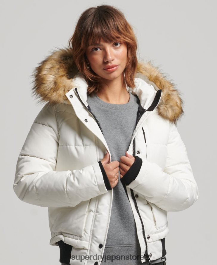 エベレスト ボンバージャケット 女性 Superdry 衣類 クリーム 2J62PZ3768