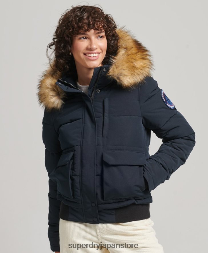 エベレスト ボンバージャケット 女性 Superdry 衣類 海軍 2J62PZ3769