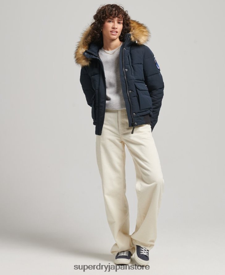 エベレスト ボンバージャケット 女性 Superdry 衣類 海軍 2J62PZ3769