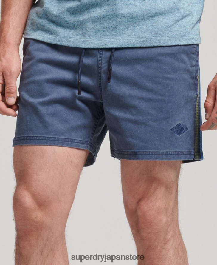 ヴィンテージストライプショートパンツ 男性 Superdry 衣類 海軍 2J62PZ377