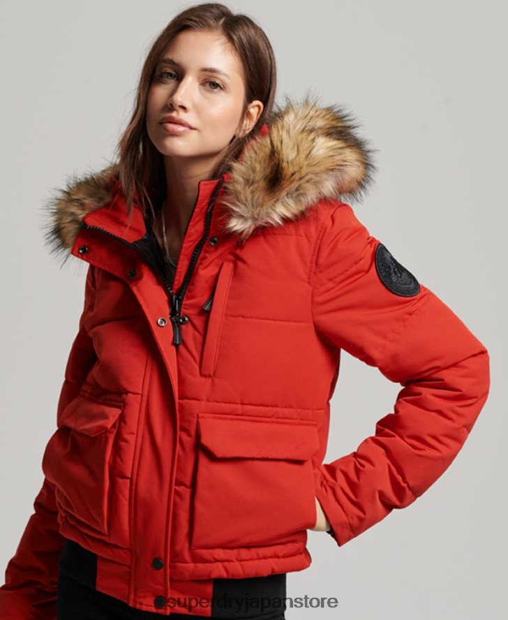 エベレスト ボンバージャケット 女性 Superdry 衣類 赤 2J62PZ3770