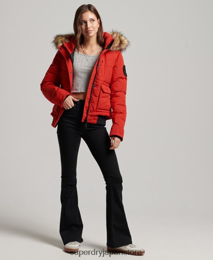 エベレスト ボンバージャケット 女性 Superdry 衣類 赤 2J62PZ3770