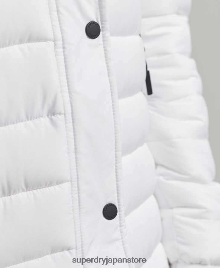 超延縄フジコート 女性 Superdry 衣類 白 2J62PZ3778