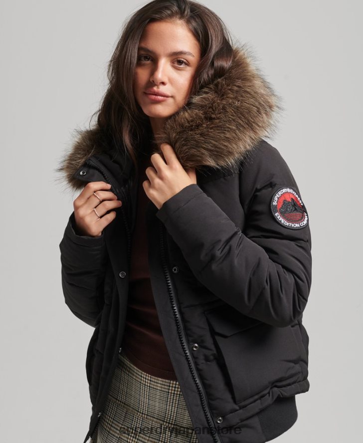 エベレスト ボンバージャケット 女性 Superdry 衣類 黒 2J62PZ3779