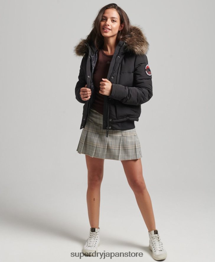 エベレスト ボンバージャケット 女性 Superdry 衣類 黒 2J62PZ3779