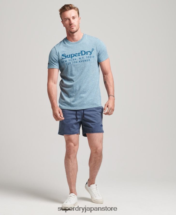 ヴィンテージストライプショートパンツ 男性 Superdry 衣類 海軍 2J62PZ377