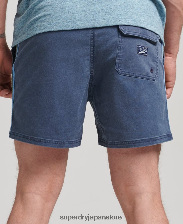 ヴィンテージストライプショートパンツ 男性 Superdry 衣類 海軍 2J62PZ377