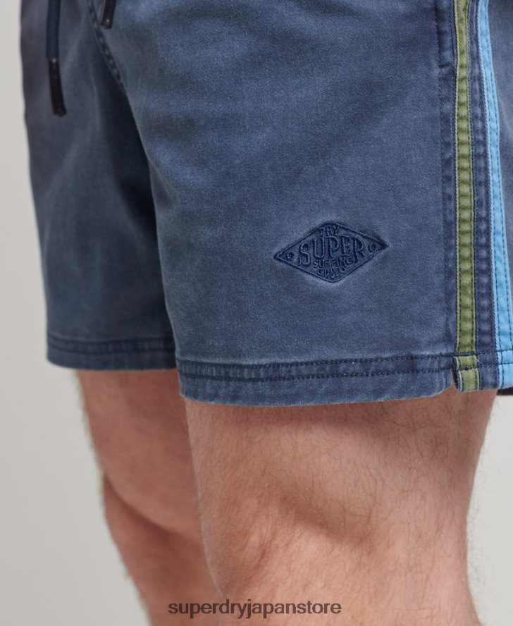 ヴィンテージストライプショートパンツ 男性 Superdry 衣類 海軍 2J62PZ377