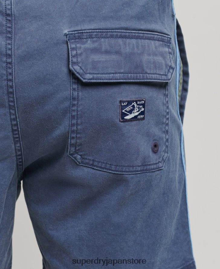 ヴィンテージストライプショートパンツ 男性 Superdry 衣類 海軍 2J62PZ377