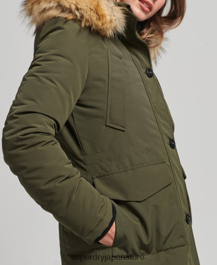 エベレストパーカーコート 女性 Superdry 衣類 緑 2J62PZ3781