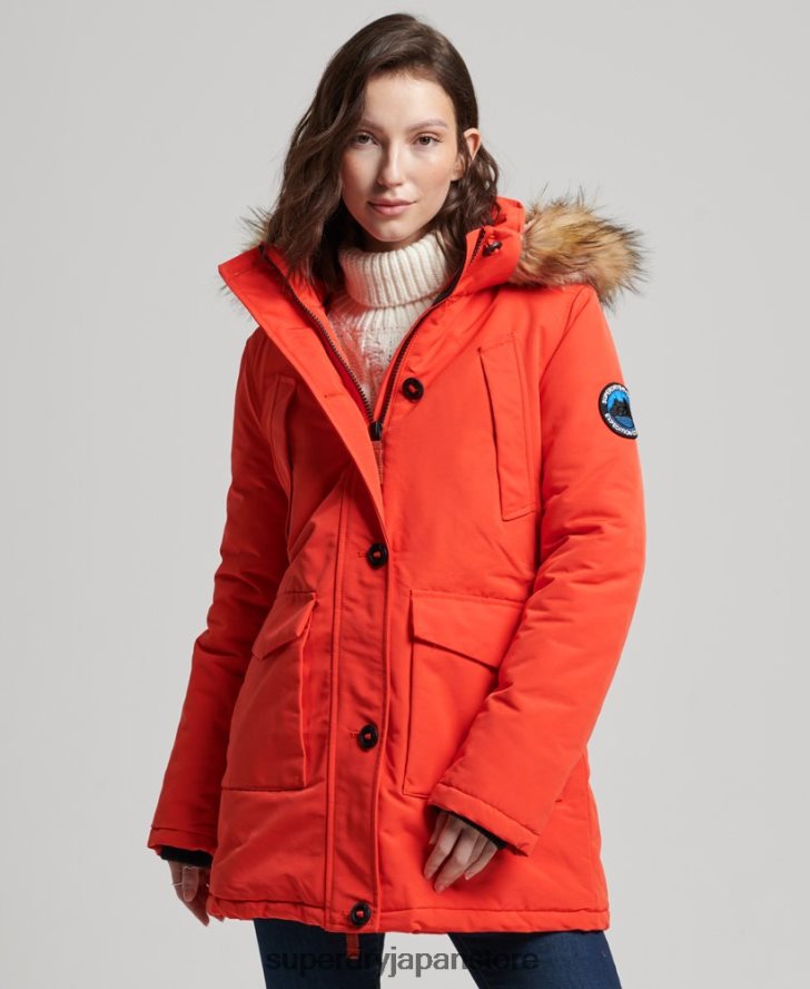 エベレストパーカーコート 女性 Superdry 衣類 オレンジ 2J62PZ3785