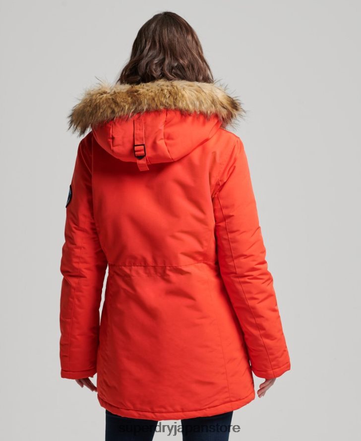 エベレストパーカーコート 女性 Superdry 衣類 オレンジ 2J62PZ3785