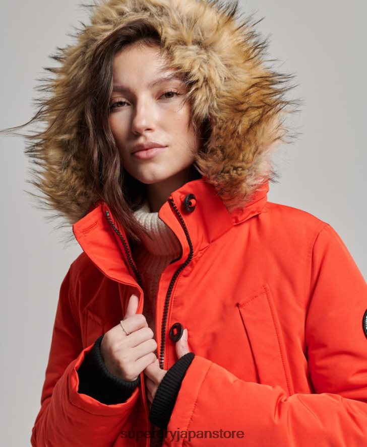 エベレストパーカーコート 女性 Superdry 衣類 オレンジ 2J62PZ3785
