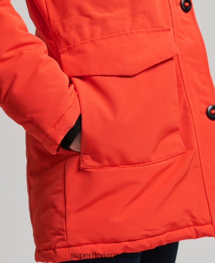エベレストパーカーコート 女性 Superdry 衣類 オレンジ 2J62PZ3785