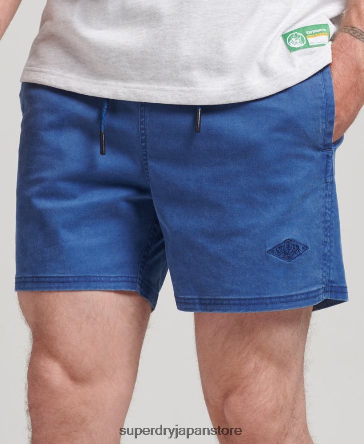 ヴィンテージウォッシュショーツ 男性 Superdry 衣類 青 2J62PZ379