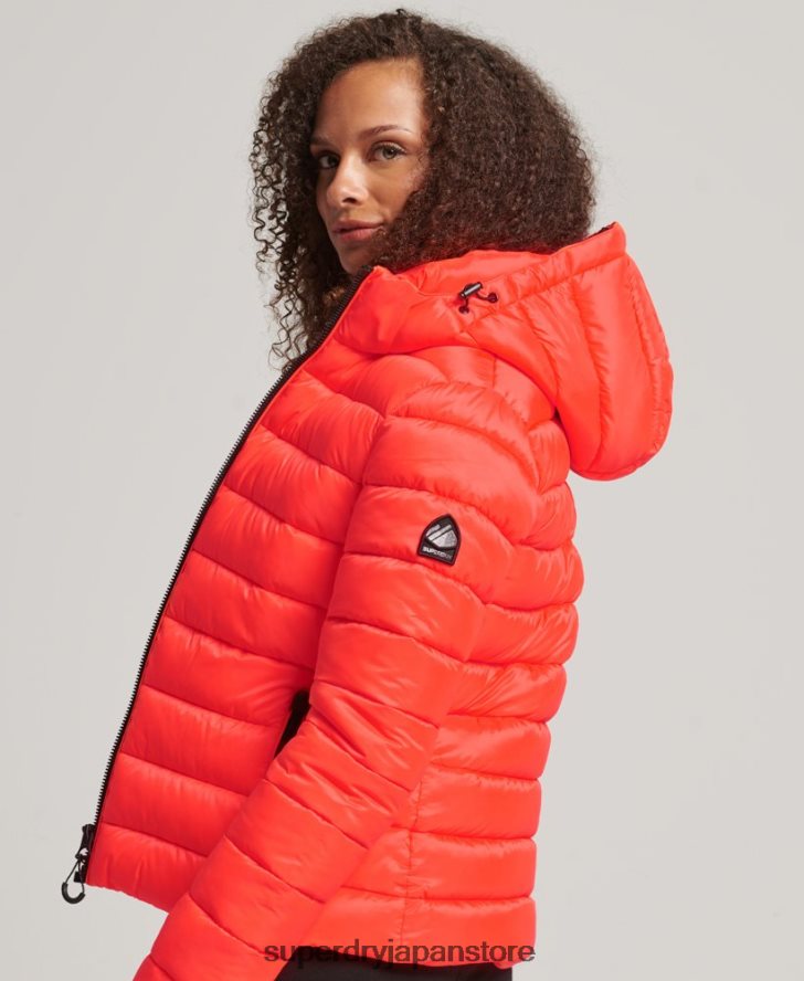 フード付きクラシックパファージャケット 女性 Superdry 衣類 コーラル 2J62PZ3790