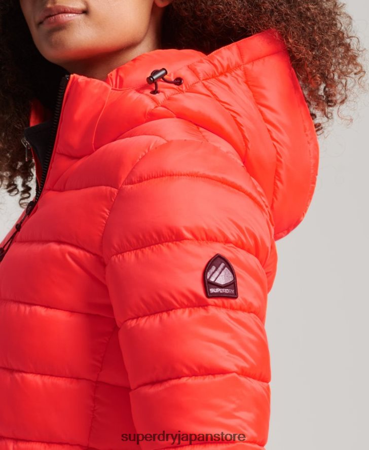 フード付きクラシックパファージャケット 女性 Superdry 衣類 コーラル 2J62PZ3790