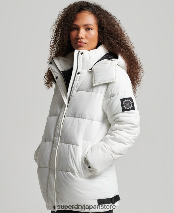 エクスペディション コクーン パデッドコート 女性 Superdry 衣類 白 2J62PZ3791