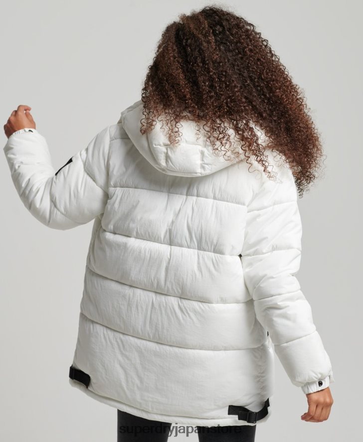 エクスペディション コクーン パデッドコート 女性 Superdry 衣類 白 2J62PZ3791
