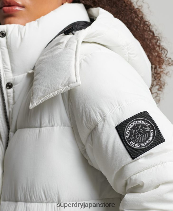 エクスペディション コクーン パデッドコート 女性 Superdry 衣類 白 2J62PZ3791