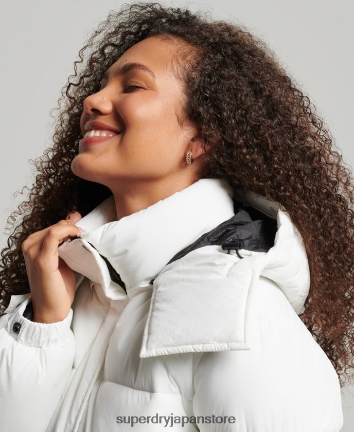 エクスペディション コクーン パデッドコート 女性 Superdry 衣類 白 2J62PZ3791
