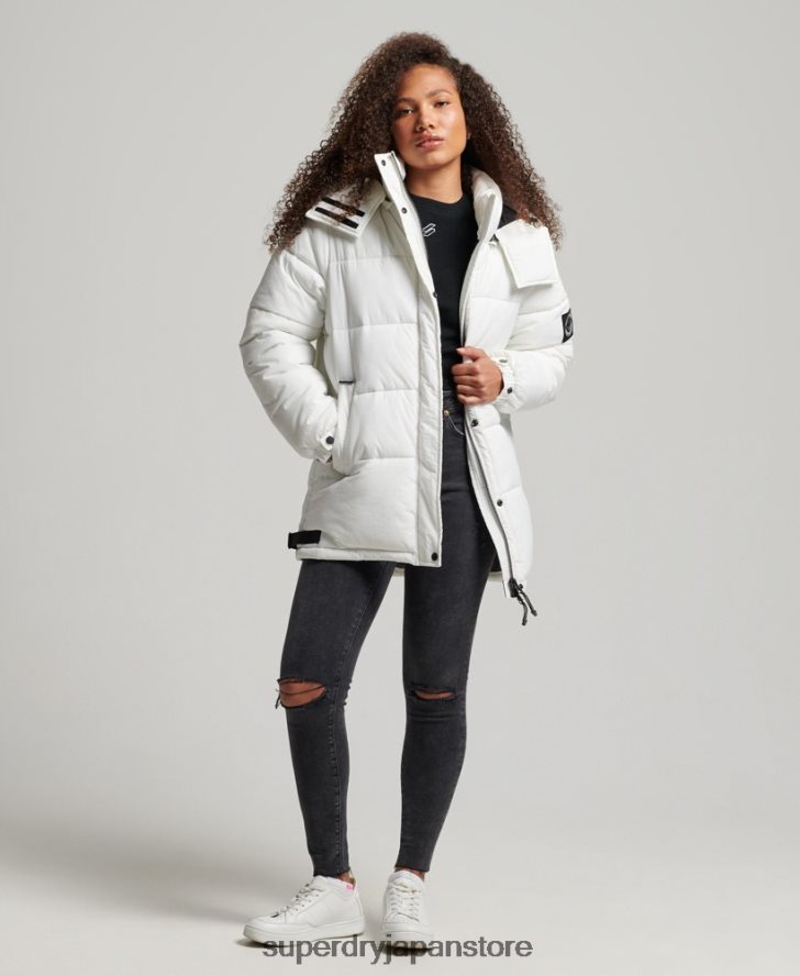 エクスペディション コクーン パデッドコート 女性 Superdry 衣類 白 2J62PZ3791