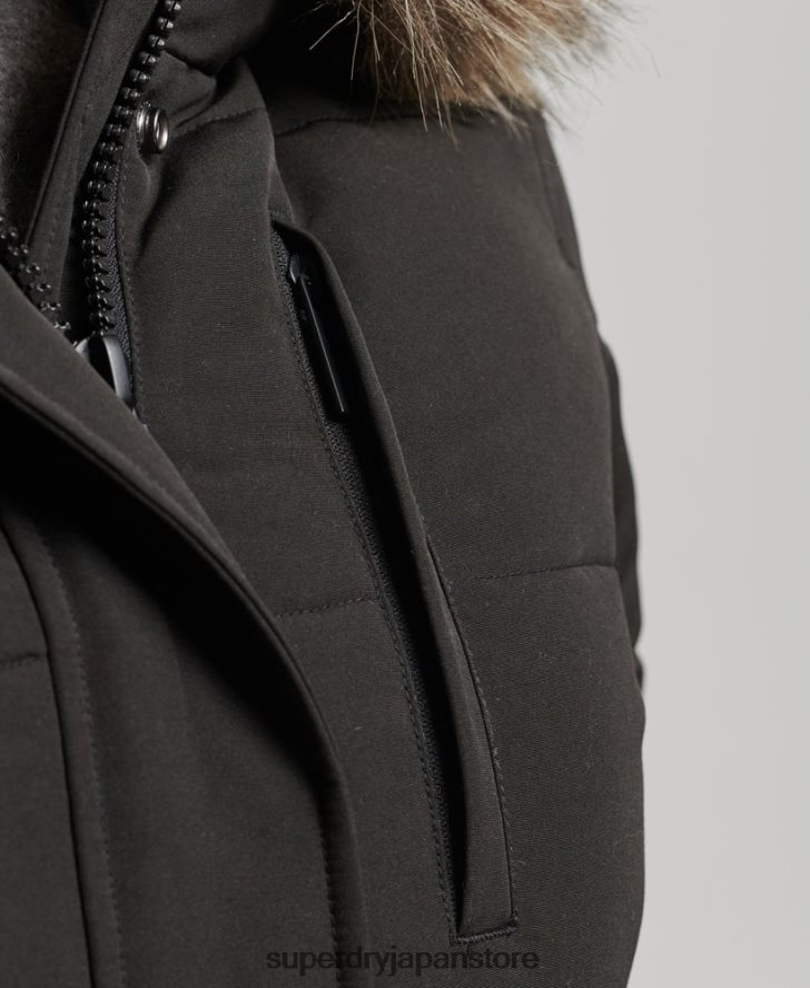 エベレスト フード付きパファーボンバージャケット 女性 Superdry 衣類 濃い灰色 2J62PZ3795