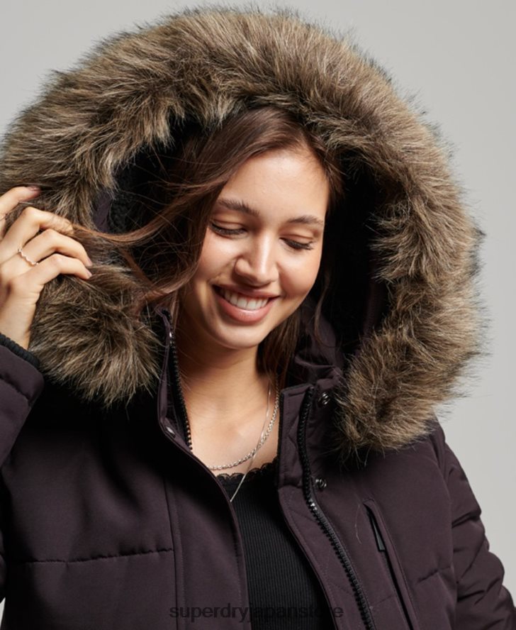 エベレスト フード付きパファーボンバージャケット 女性 Superdry 衣類 紫 2J62PZ3796