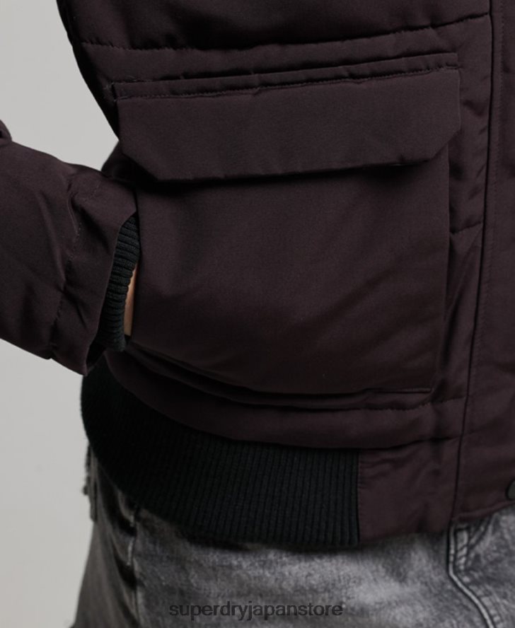 エベレスト フード付きパファーボンバージャケット 女性 Superdry 衣類 紫 2J62PZ3796