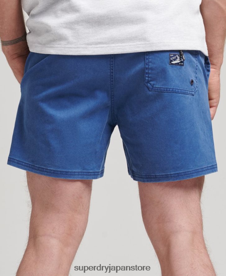 ヴィンテージウォッシュショーツ 男性 Superdry 衣類 青 2J62PZ379