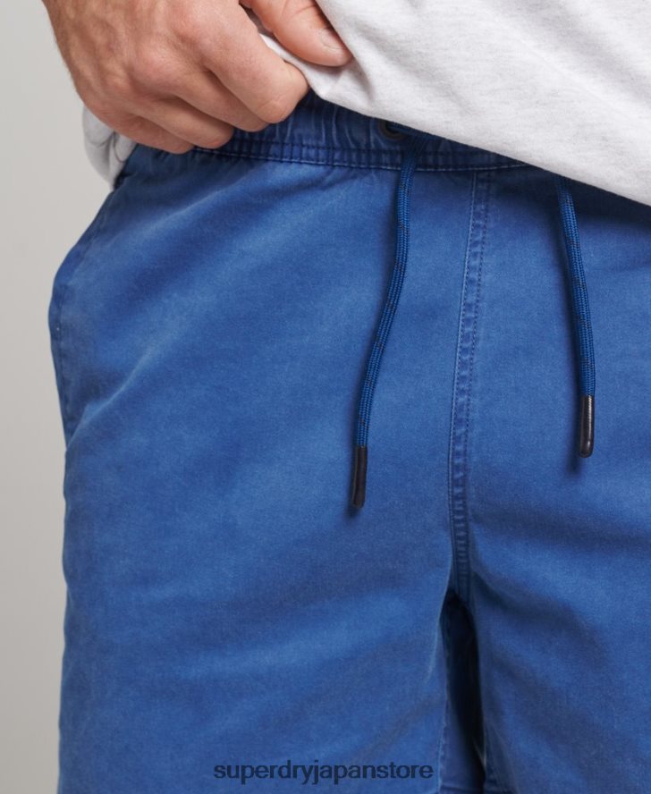 ヴィンテージウォッシュショーツ 男性 Superdry 衣類 青 2J62PZ379
