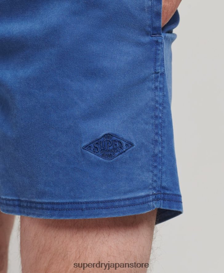 ヴィンテージウォッシュショーツ 男性 Superdry 衣類 青 2J62PZ379