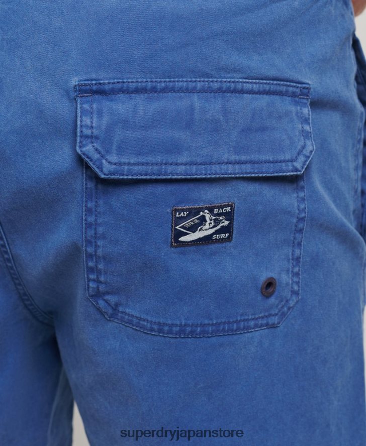 ヴィンテージウォッシュショーツ 男性 Superdry 衣類 青 2J62PZ379