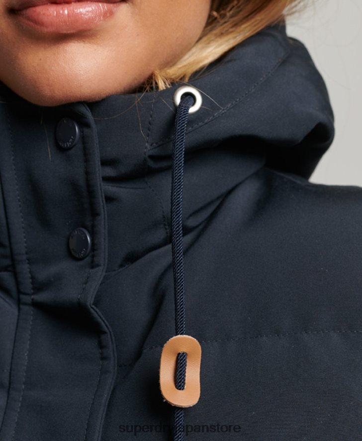 エベレスト フード付きパファージレ 女性 Superdry 衣類 海軍 2J62PZ3805