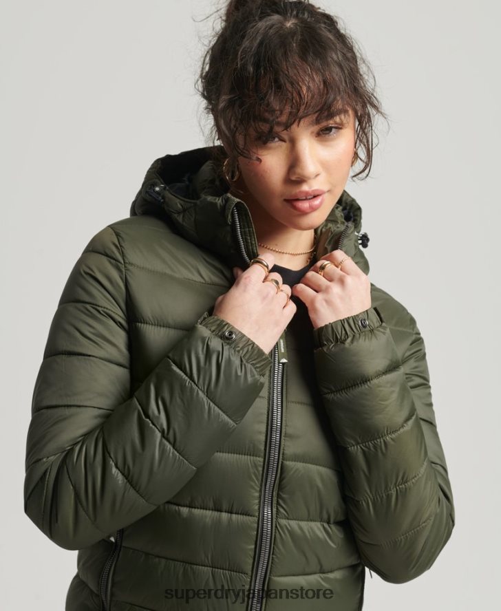 クラシックフジパファージャケット 女性 Superdry 衣類 カーキ 2J62PZ3807