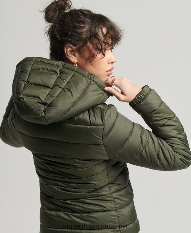 クラシックフジパファージャケット 女性 Superdry 衣類 カーキ 2J62PZ3807
